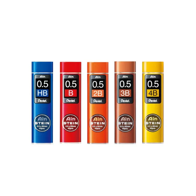 【Pentel 飛龍】Ain STEIN 自動鉛筆芯 HB/B/2B/3B/4B 0.5mm 12筒/盒 C275