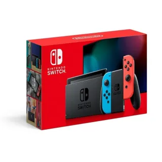 【Nintendo 任天堂】Switch電光藍紅Joy-Con續航力加強版(日規主機)