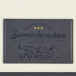 【小禮堂】Sanrio大集合 棉質滾邊全開式收納包 - 鐵灰色 偶像應援(平輸品)