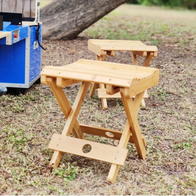 【May Shop】可手提實木折疊凳子便攜式釣魚椅換鞋凳戶外凳
