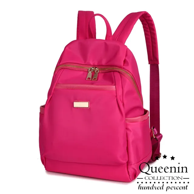【DF Queenin】雙11 輕質韓版風尼龍款後背包-共3色
