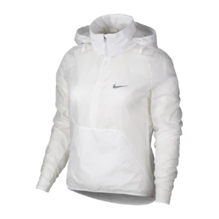 【NIKE 耐吉】Nike Golf 女 高爾夫防風連帽薄外套 白 802938-100