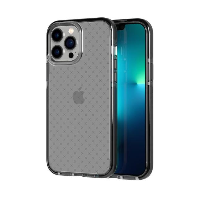 【Tech 21】iPhone14/13 系列(EvoCheck 抗菌格紋防摔保護殼 / 煙燻黑)
