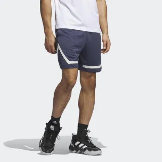 【adidas 愛迪達】Pro Block Short 男 籃球褲 短褲 亞洲版 運動 訓練 吸濕排汗 暗藍(IL2246)