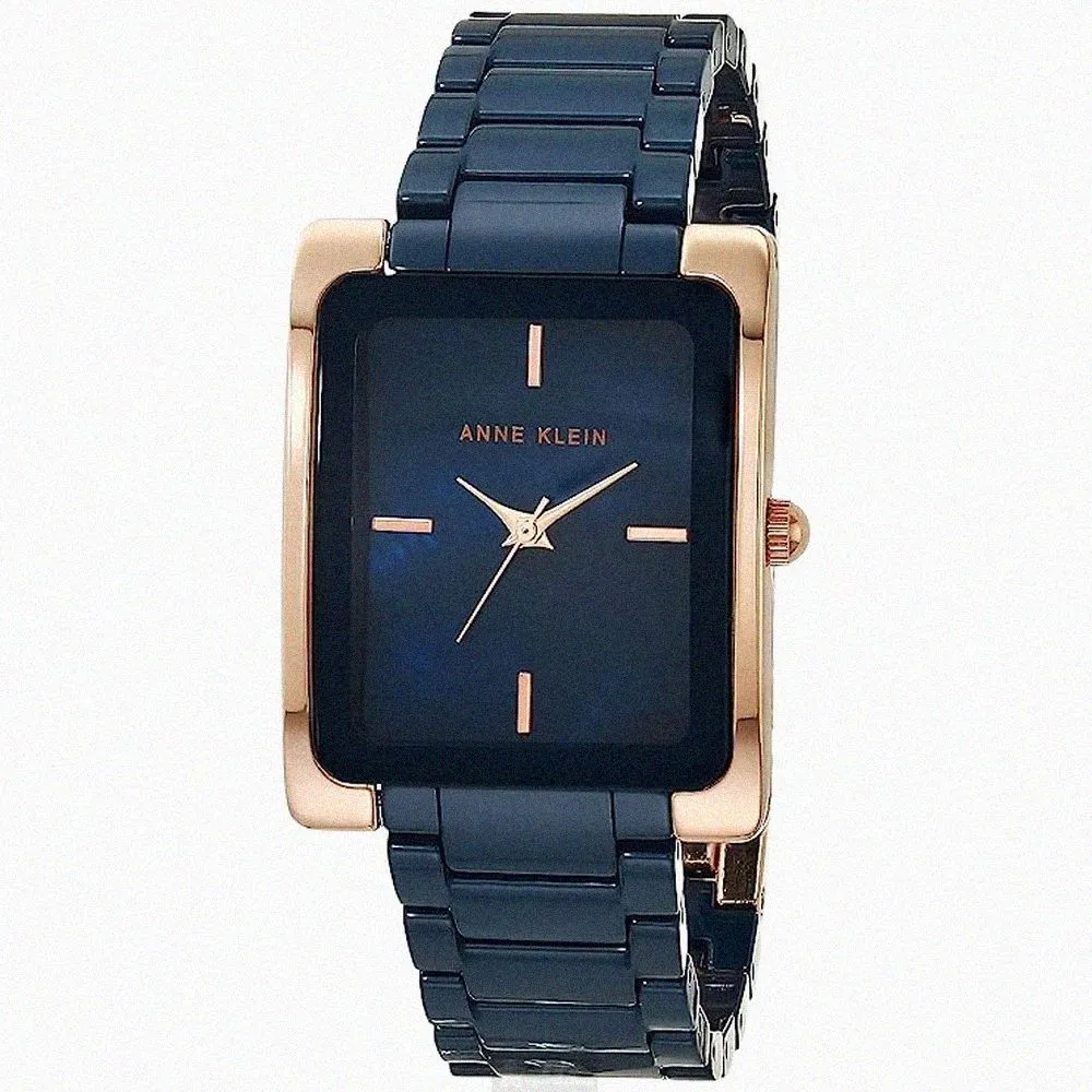 【ANNE KLEIN】AnneKlein手錶型號AN00600(寶藍色錶面寶藍錶殼寶藍精鋼錶帶款)