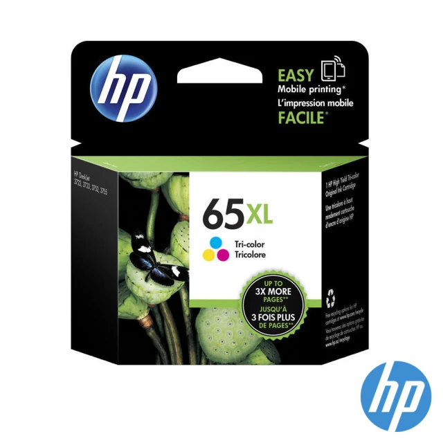 【HP】HP 65XL 三色高容量墨水匣(N9K03AA)