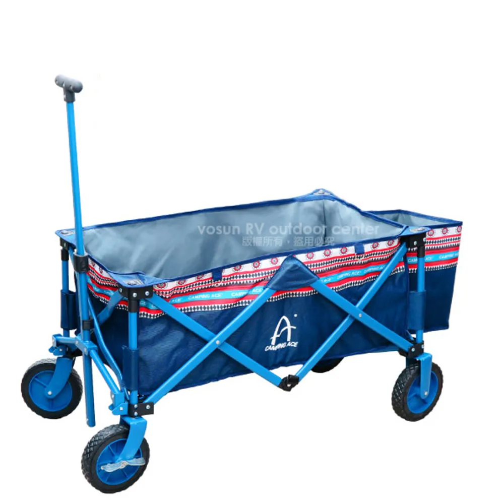 【Camping Ace】摺疊露營拖車.購物車.折疊車.裝備拖車.置物車.露營裝備手推車(ARC-188 藍色)