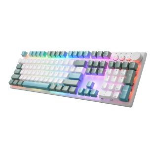 【i-Rocks】K74R 機械式鍵盤-熱插拔Gateron軸-RGB背光-海島藍