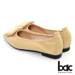 【bac】抱枕飾釦尖頭平底鞋(黃綠色)