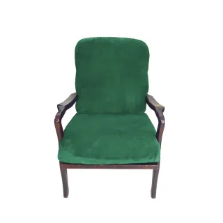 【Osun】厚綿絨防蹣彈性沙發座墊套/靠墊套(墨綠色1人座 聖誕禮物CE208)