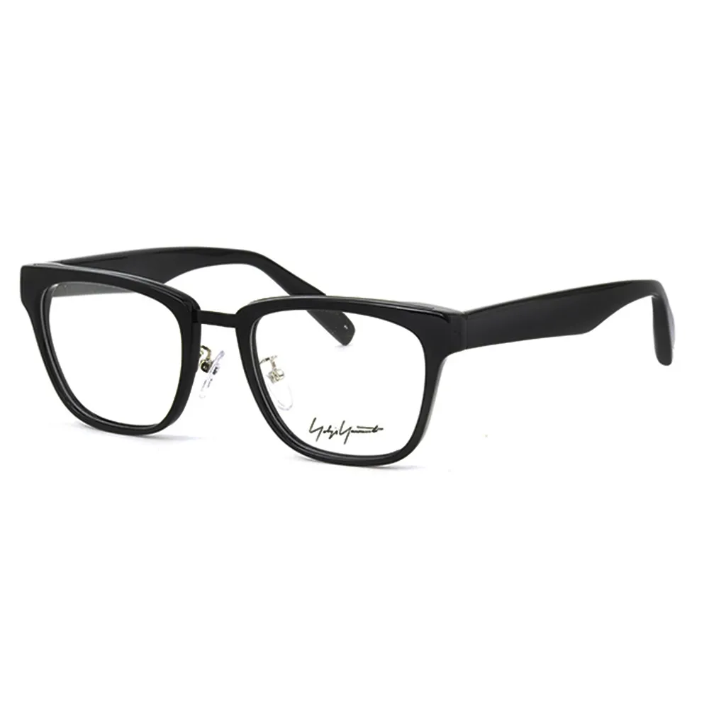 【Yohji Yamamoto 山本耀司】Yohji Yamamoto 山本耀司時尚方框造型光學眼鏡(黑 YY1018-019)