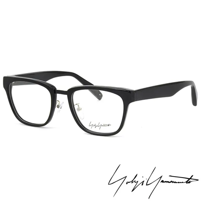 【Yohji Yamamoto 山本耀司】Yohji Yamamoto 山本耀司時尚方框造型光學眼鏡(黑 YY1018-019)
