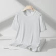 【米蘭精品】冰絲T恤短袖上衣(薄款速乾運動彈力男裝父親節禮物4色74ey16)