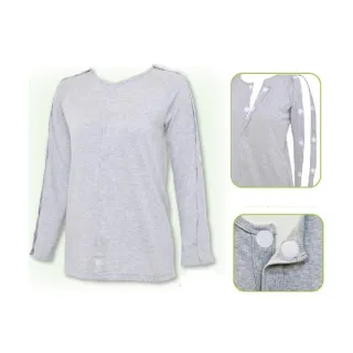 【海夫健康生活館】樂著衣 薄魔術扣 全開 長袖上衣