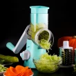 【PUSH!】廚房用品可換滾筒手搖式防切手刨絲器切絲切菜切片器(D97藍色)