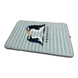 【ATC官方直營】攜帶式可組合可水洗TPU-雙人充氣床墊-企鵝(好收納/可拼接/露營床墊)