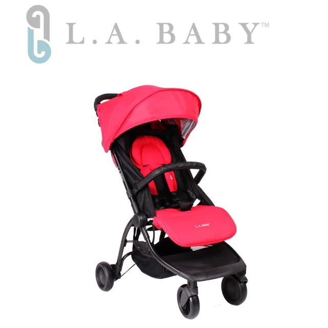 【L.A BABY 美國加州貝比】旅行摺疊嬰兒手推車(黃色)