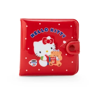 【小禮堂】Hello Kitty PVC扣式錢包 - 復古系列(平輸品)