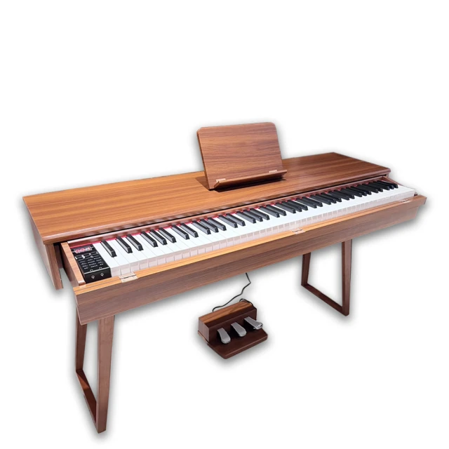 【HANLIN】P8819 桌式 隱藏鍵盤 抽屜電鋼琴(數位鋼琴 128複音 漸進式 力度鍵盤 可錄音 三踏板 USB MIDI)