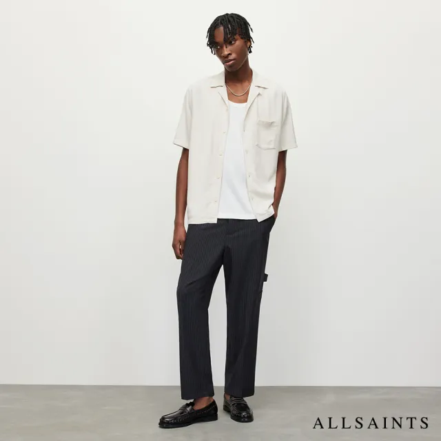 【ALLSAINTS】CAIRO 中腰羊毛混紡直條紋西裝長褲 MM006Y(直筒版型)