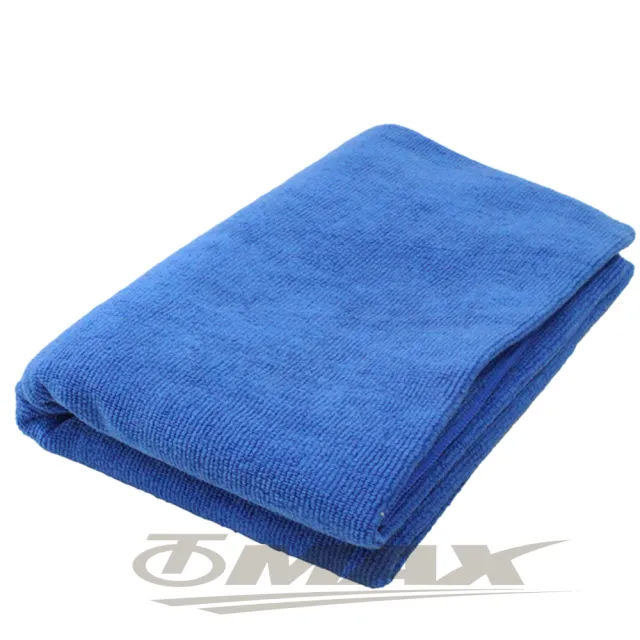 【omax】超纖維加大洗車巾藍色150x60cm-2入(速)