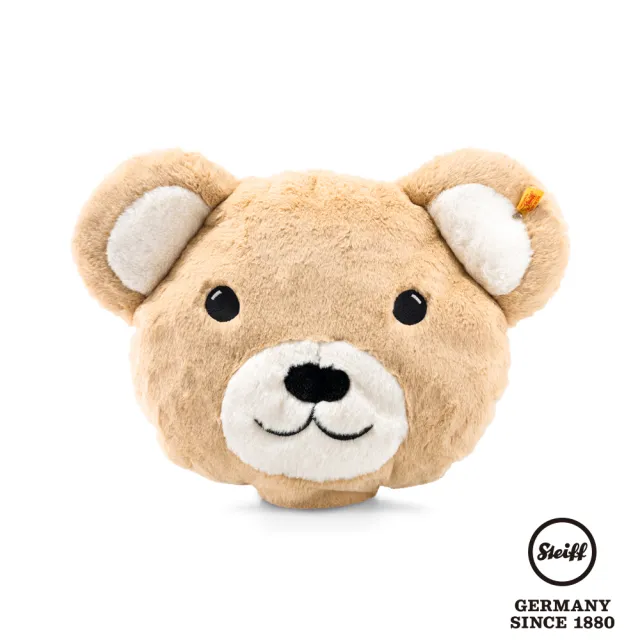 【STEIFF德國金耳釦泰迪熊】Teddy Bear Cushion 熊頭枕頭 抱枕(寢具)
