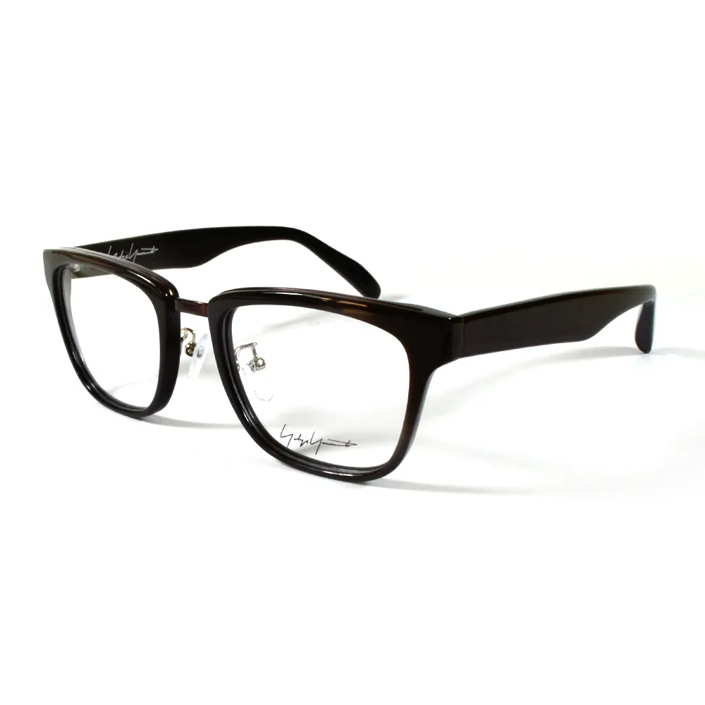 【Yohji Yamamoto 山本耀司】Yohji Yamamoto 山本耀司時尚方框造型光學眼鏡(深棕 YY1018-115)