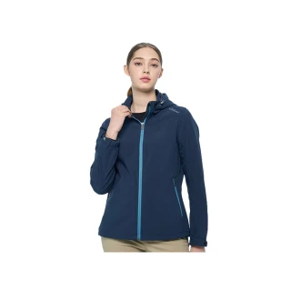 【Wildland 荒野】女彈性環保紗15K/15K超潑外套-藍黑色 0B02905-104(女裝/外套/休閒外套)
