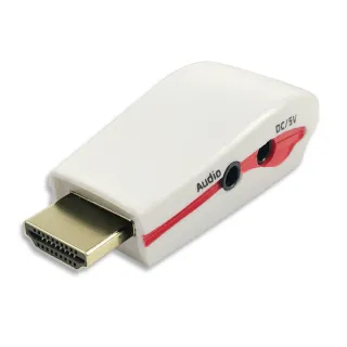 【g-IDEA】HDMI TO VGA + Audio 影音轉換器附電源孔(白)