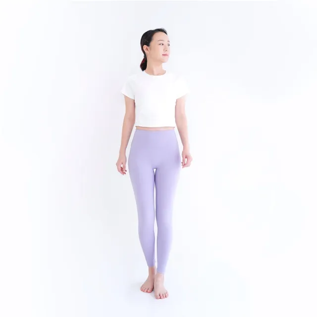 【Mukasa 慕卡莎】DURABLE 接邊短袖短版上衣 - 純淨白 - MUK-23043(瑜珈服、瑜珈罩衫、運動上衣)