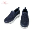 【MIRA】鑲鑽透氣懶人氣墊鞋-藍-W35313T04(休閒鞋/輕量/氣墊鞋/增高鞋/透氣)