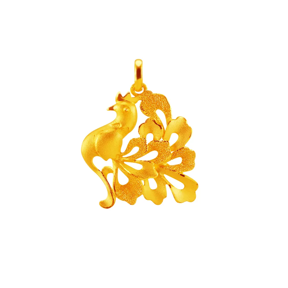 【甜蜜約定2sweet-PE-6514】純金金飾雞年金墬-約重1.32錢(雞年)