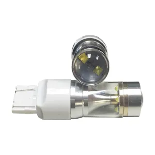 【車的LED】勁亮T20 雙芯款 6LED 爆閃魚眼燈30w(白光-單入)