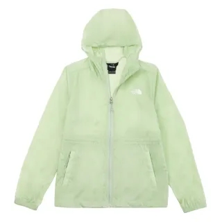 【The North Face 官方旗艦】北面女款綠色UPF防曬腰部抽繩連帽外套｜7WCAI0G(抗UV)