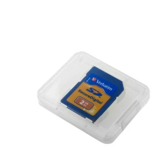 DigiStone優質 SD/SDHC 1片裝記憶卡收納盒/白透明色(10個)