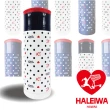 【日本HALEIWA】點點不鏽鋼杯蓋式保溫杯500ml-白色(HGCB-500DW)