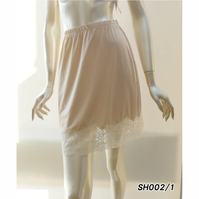 【COEMI】膝上短襯裙LACE裙擺 內搭衣裙 基本款 夏日必備(SH002-1膚)