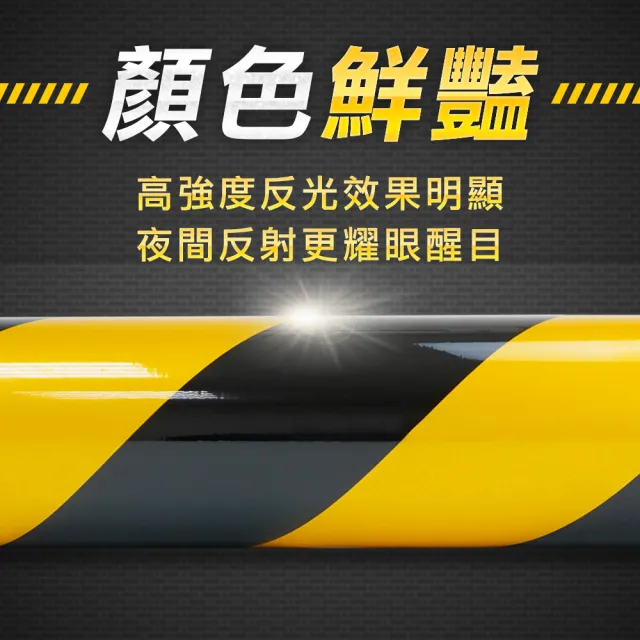 【大力】警示膠帶 40cm*46m 反光標線 黃黑警示膠帶 B-TBY4046(電線桿反光貼紙 斑馬膠帶 牆面警示貼)