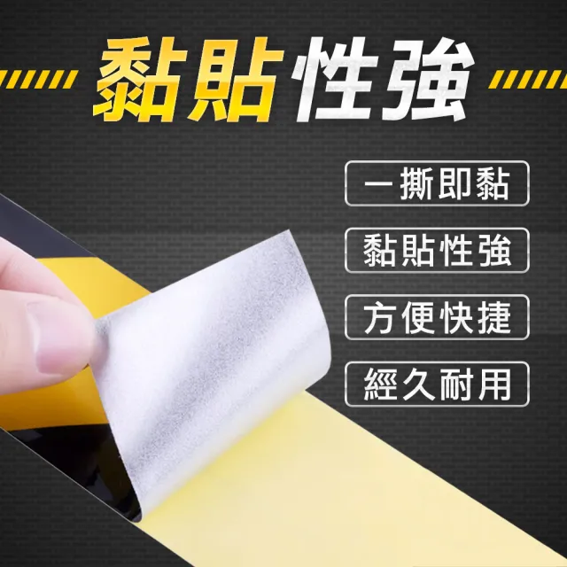 【大力】警示膠帶 40cm*46m 反光標線 黃黑警示膠帶 B-TBY4046(電線桿反光貼紙 斑馬膠帶 牆面警示貼)
