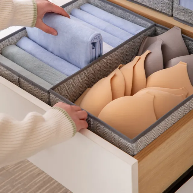 【Nil】無紡布可視開窗收納盒 可視衣服褲子分類整理箱 衣櫃抽屜式收納箱 整理盒