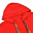 【ILEY 伊蕾】金蔥笑臉抽繩連帽棉質上衣(紅色；M-XL；1232481201)