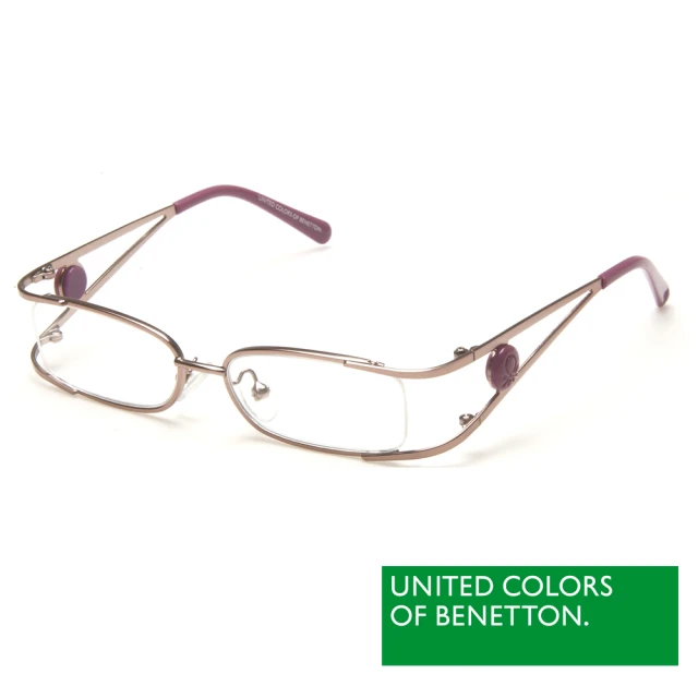 【BENETTON 班尼頓】專業兒童眼鏡 金屬線型圓扣LOGO設計系列(紅黃/紫/藍  BB025-02/03/04)