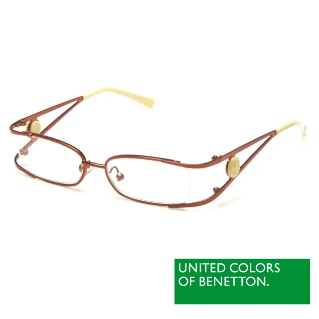 【BENETTON 班尼頓】專業兒童眼鏡 金屬線型圓扣LOGO設計系列(紅黃/紫/藍  BB025-02/03/04)