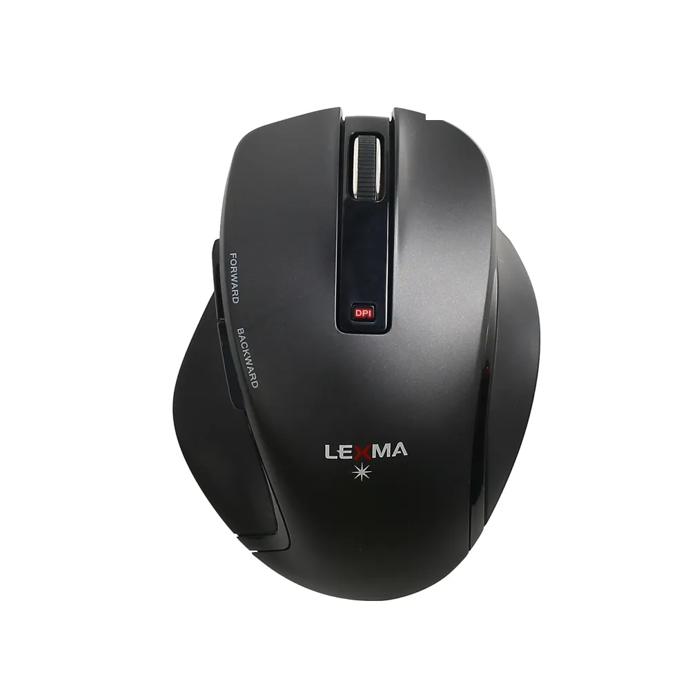 【LEXMA】M830R無線藍光滑鼠-黑