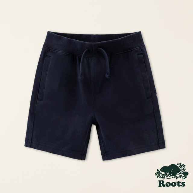 【Roots】Roots大童-Taiwan Day系列 側邊文字設計五分短褲(軍藍色)