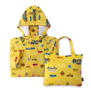 【Bonita 葆倪】會呼吸的雨衣、車車輕量雨衣-3201-33黃色(超輕量、超防水、超透氣、雙拉鍊)