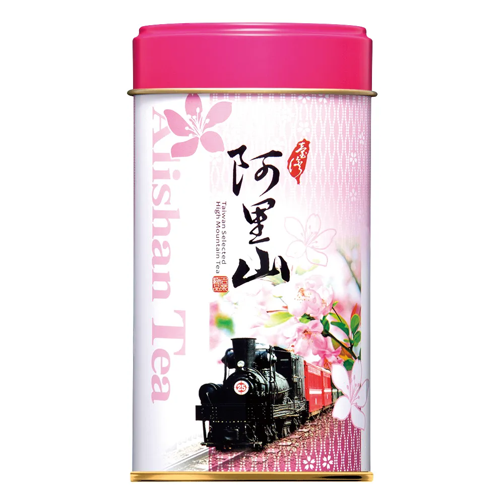【名池茶業】春漾粉紅-阿里山清香型烏龍茶葉150gx4罐(共1斤)