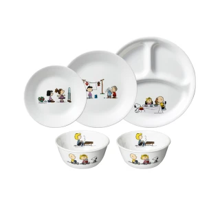 【CORELLE 康寧餐具】SNOOPY 甜蜜時刻5件式碗盤組
