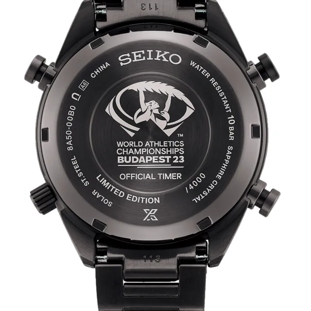 【SEIKO 精工】PROSPEX 系列 限量太陽能8A50計時腕錶 禮物 母親節(8A50-00B0SD/SFJ007P1)