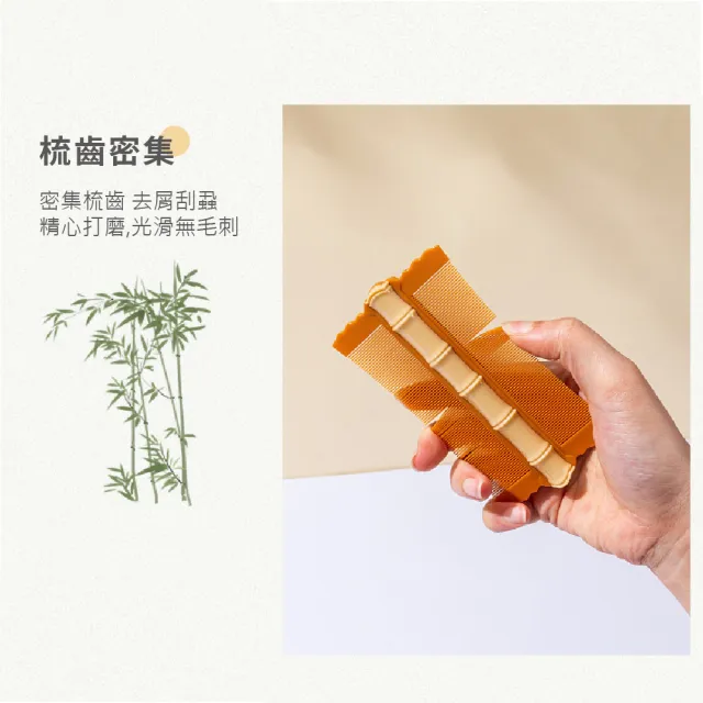 【篦櫛】雙面超密竹節篦子梳-2入(去頭皮屑 頭皮梳 除蚤梳 寵物梳 虱子梳 去虱卵 頭蝨 除虱)